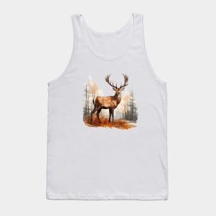 Deer And Forest Tank Top